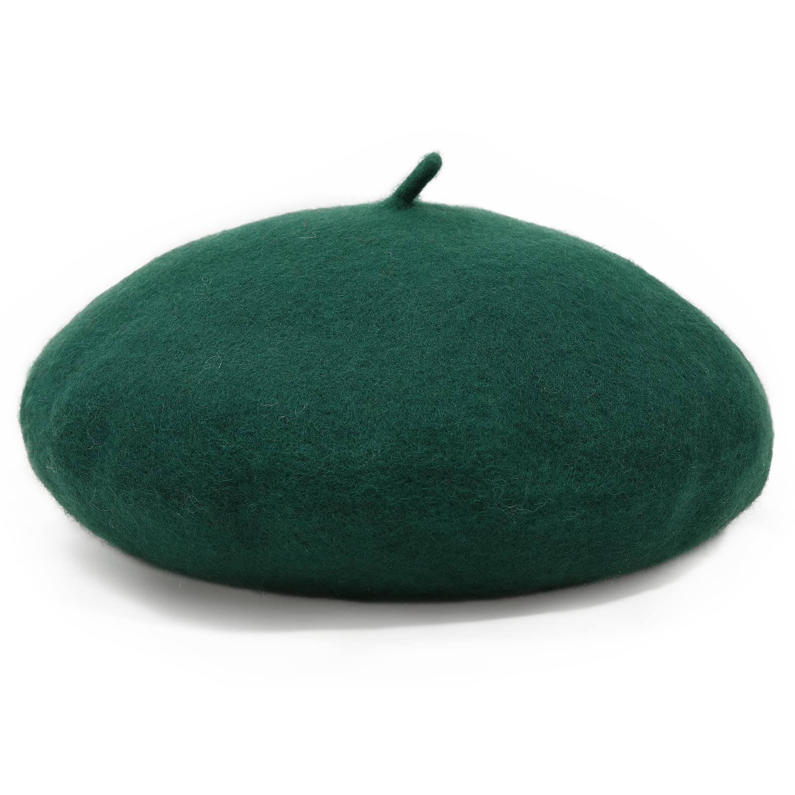 Women French Wool Beret Hats - Solid Color Classic Beanie Winter Cap